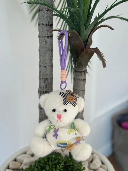 دب صغير حبيبات تعليقة (20سم) افرهول ببيونه